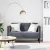 Sötétszürke bársony loveseat kanapé 111 cm