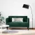 Sötétzöld bársony loveseat kanapé 111 cm