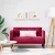 Bordó bársony loveseat kanapé 111 cm