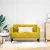 Sárga bársony loveseat kanapé 111 cm