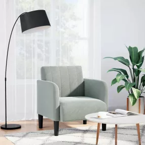 világosszürke bársony kanapészék karfás szék 54 cm
