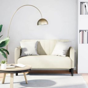 krém bársony loveseat kanapé 109 cm