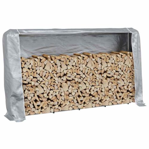 tűzifa állvány esővédővel 250x25x150 cm Horganyzott acél