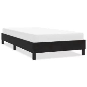 fekete bársony ágykeret matrac nélkül 90x210 cm