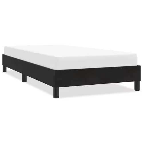 fekete bársony ágykeret matrac nélkül 90x210 cm