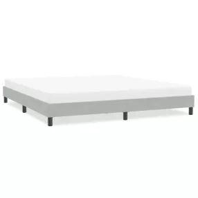   világosszürke bársony ágykeret matrac nélkül 200x210 cm
