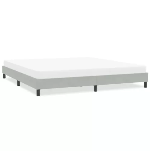 világosszürke bársony ágykeret matrac nélkül 200x210 cm
