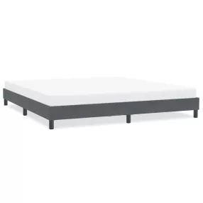 sötétszürke bársony ágykeret matrac nélkül 200x210 cm