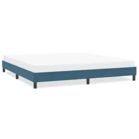   vidaXL sötétkék bársony ágykeret matrac nélkül 200x210 cm