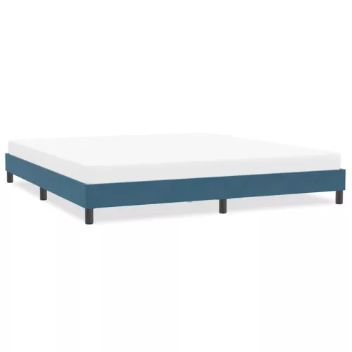 vidaXL sötétkék bársony ágykeret matrac nélkül 200x210 cm