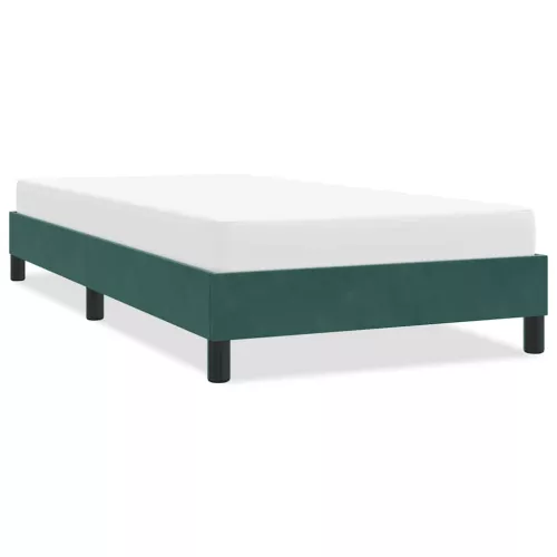 sötétzöld bársony ágykeret matrac nélkül 80x220 cm