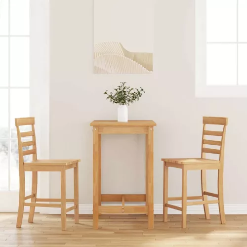 2 db természetes tömörfa gumiból bárszékek