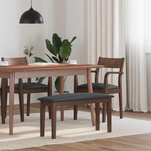barna tömörfa gumiból pad 90 cm