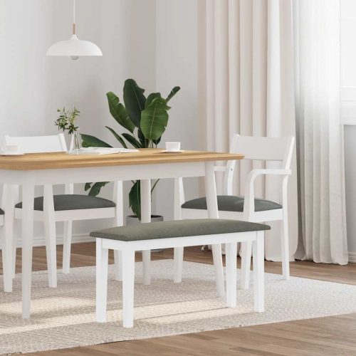 fehér tömörfa gumiból pad 90 cm