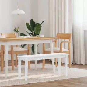 vidaXL fehér tömörfa gumiból pad 110 cm