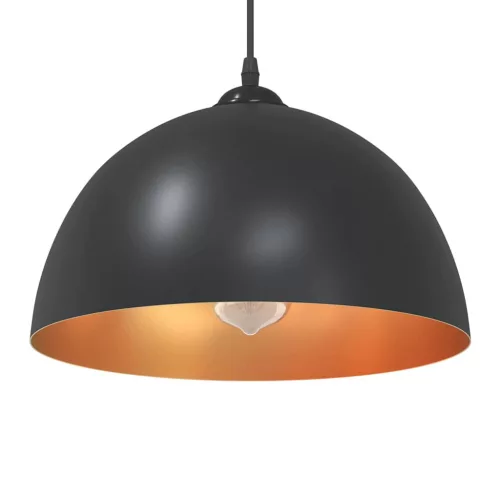 függőlámpák 2 db Állítható magasságú E27 fekete Ø 30 cm Fém
