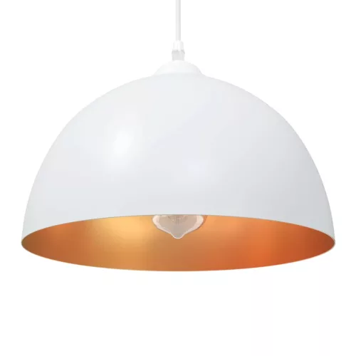 függőlámpák 2 db Állítható magasságú E27 fehér Ø 30 cm Fém