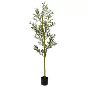 zöld mesterséges olajfa 800 levél 200 cm