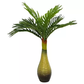 zöld mesterséges pálmanövény 9 levéllel 70 cm