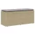 Bézs polyrattan kerti pad párnával 110x40x44 cm