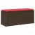 Barna polyrattan kerti pad párnával 110x40x44 cm