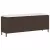 Barna polyrattan kerti pad párnával 110x30x40,5 cm