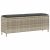 világosszürke polyrattan kerti pad párnával 110x30x40,5 cm