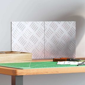 Rácsos lemezek 2 pcs Ezüst 20 x 20 cm Alumínium