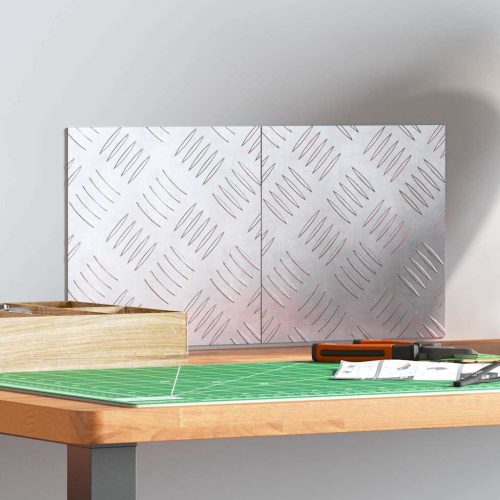 Rácsos lemezek 2 pcs Ezüst 20 x 20 cm Alumínium