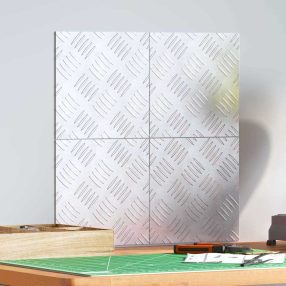 Rácsos lemezek 4 pcs Ezüst 20 x 20 cm Alumínium