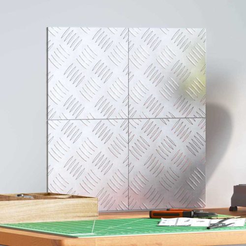 Rácsos lemezek 4 pcs Ezüst 20 x 20 cm Alumínium