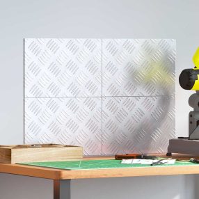 Rácsos lemezek 4 pcs Ezüst 30 x 20 cm Alumínium