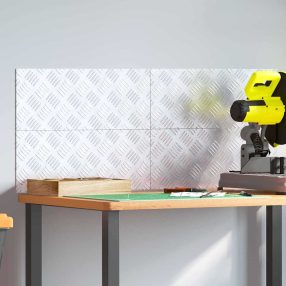 Rácsos lemezek 4 pcs Ezüst 50 x 20 cm Alumínium