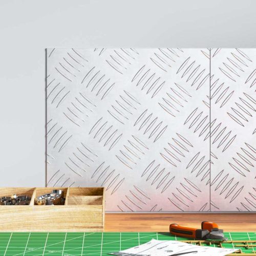 Rácsos lemezek 2 pcs Ezüst 30 x 30 cm Alumínium