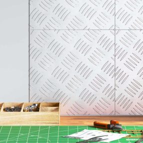 Rácsos lemezek 4 pcs Ezüst 30 x 30 cm Alumínium