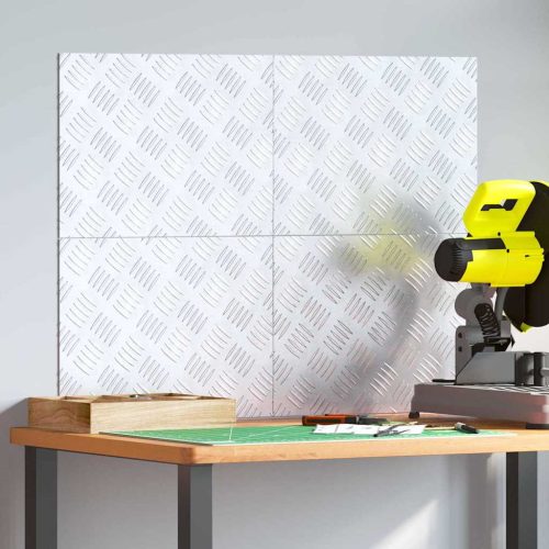 Rácsos lemezek 4 pcs Ezüst 40 x 30 cm Alumínium