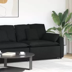   vidaXL fekete moduláris kanapé karfás végmodul párnákkal 100 cm