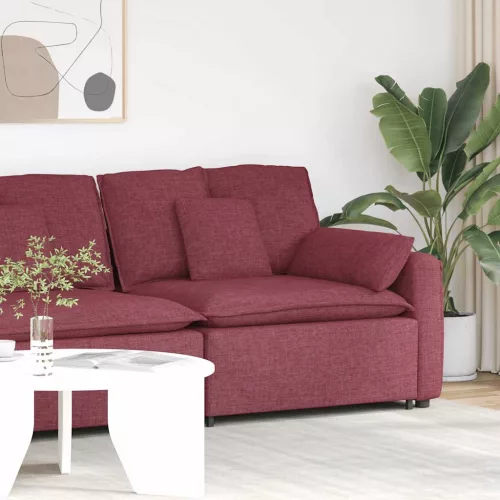 vidaXL borvörös moduláris kanapé karfás végmodul párnákkal 100 cm