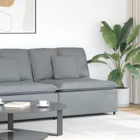   vidaXL világosszürke moduláris kanapé középső modul párnákkal 100 cm