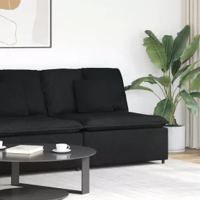   vidaXL fekete moduláris kanapé középső modul párnákkal 100 cm
