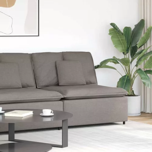 vidaXL tópszínű moduláris kanapé középső modul párnákkal 100 cm