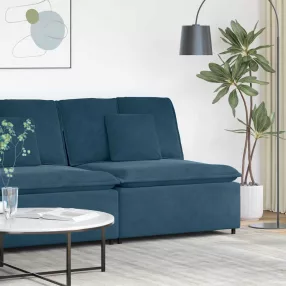   vidaXL kék moduláris kanapé középső modul párnákkal 100 cm