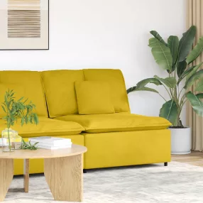   vidaXL sárga moduláris kanapé középső modul párnákkal 100 cm