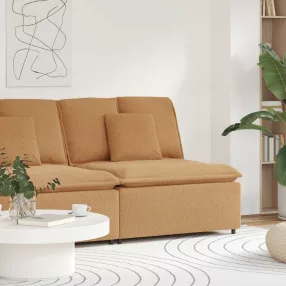   vidaXL bézs moduláris kanapé középső modul párnákkal 100 cm