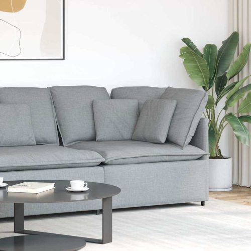 világosszürke moduláris kanapé sarokmodul párnákkal 100 cm
