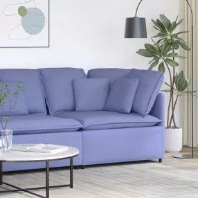   vidaXL farmerkék moduláris kanapé sarokmodul párnákkal 100 cm