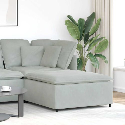 világosszürke moduláris kanapé lábzsámoly modul 100x100x48 cm