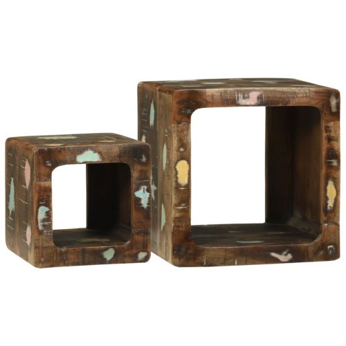 TV Egység 36x36x30 cm Tömör Fa Újrahasznosított