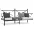 vidaXL fekete acél kanapéágy matrac nélkül 75 x 190 cm