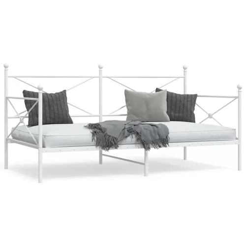 kanapéágy matrac nélkül fehér 107x203 cm acél
